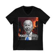 Peaceful Protest Biden BW | Men's V-Neck T-Shirt