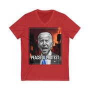 Peaceful Protest Biden BW | Men's V-Neck T-Shirt