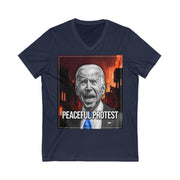 Peaceful Protest Biden BW | Men's V-Neck T-Shirt