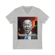 Peaceful Protest Biden BW | Men's V-Neck T-Shirt